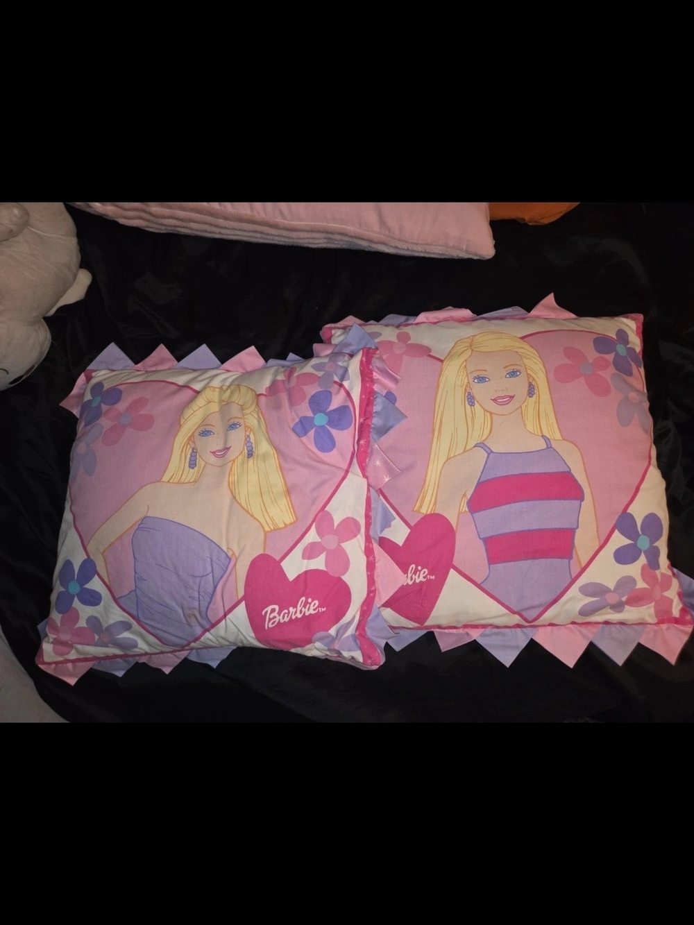 Barbie Pink and Lavender Decorative Pillow Pair